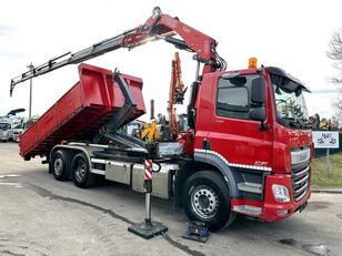 крюковой мультилифт DAF CF 440 6x2 HOOKLIFT + CRANE FASSI F235A.2.26 (6x) (17m) + ROTATO