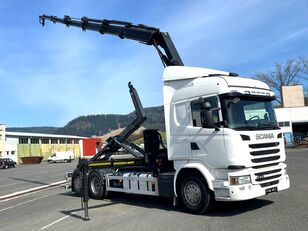 крюковой мультилифт Scania G490, 10/2015, 6x2, Crane hook lift, Hiab 244 - 5 Hipro + RC