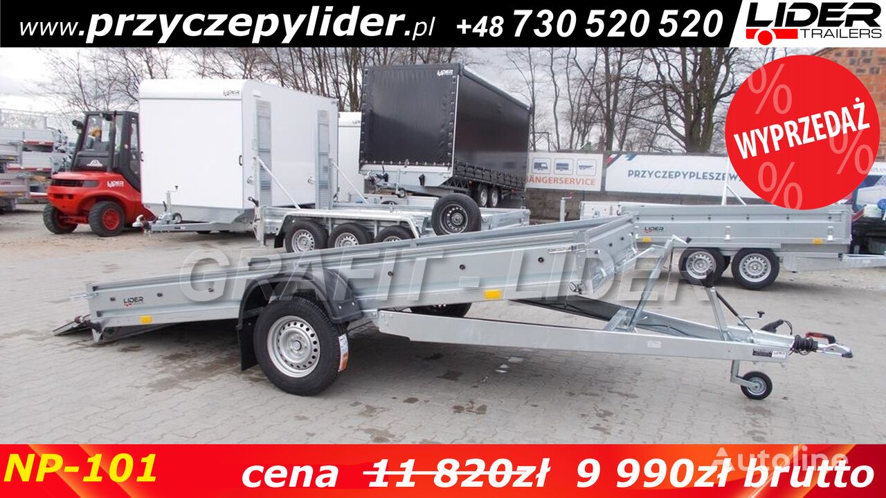новый прицеп для спецтехники Neptun Universal trailer NP-101 przyczepa 380x180x25cm, N13-380 multi