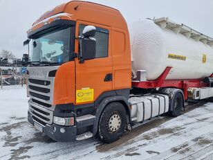 тягач Scania 2x STUCK SCANIA R-410 EURO 6 MIT SILO KOMPRESSOR GHH