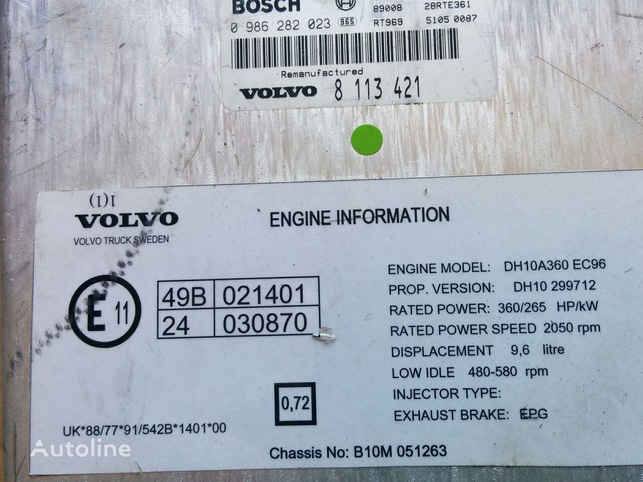блок управления Volvo Bosh 0986282023 . /1209/ VDO 412.413\1\5 для автобуса Volvo B10