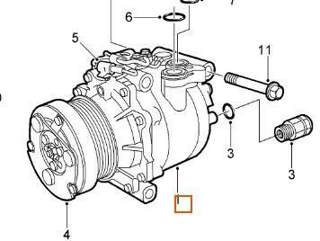 компрессор кондиционера Compresor Aire Acondicionado Saab 9-3 Berlina (2003->) 2002 4635892 для автомобиля Saab 9-3 Berlina (2003->) 2002