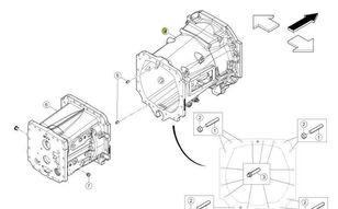 КПП Claas Arion 630 - skrzynia biegów - obudowa 6005031574